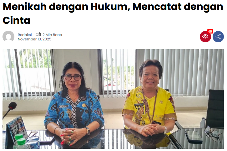 Menikah dengan Hukum, Mencatat dengan Cinta